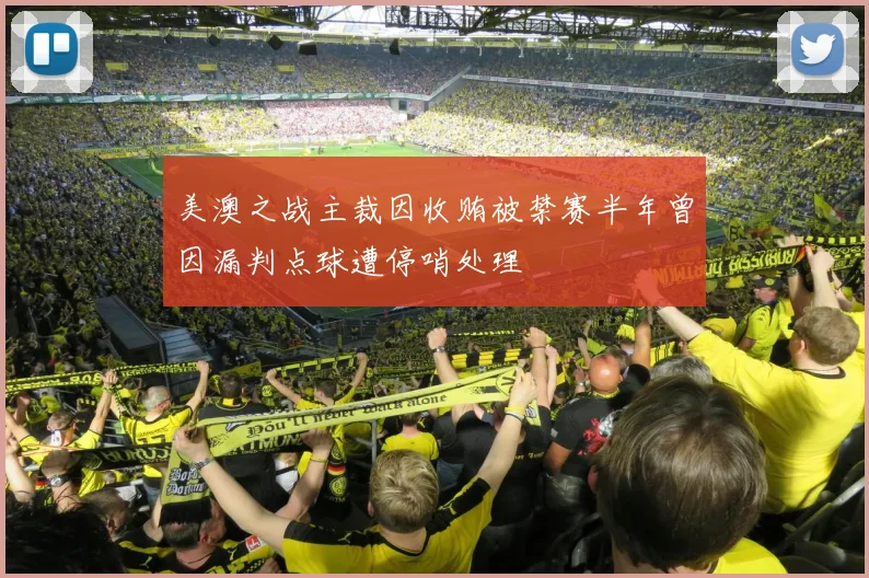 美澳之战主裁因收贿被禁赛半年曾因漏判点球遭停哨处理